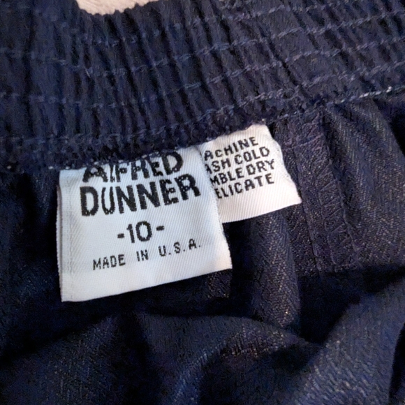 Vintage 1990s Alfred Dunner Womens Navy Blue Skirt Elastic Waist Medium - Picture 3 of 6